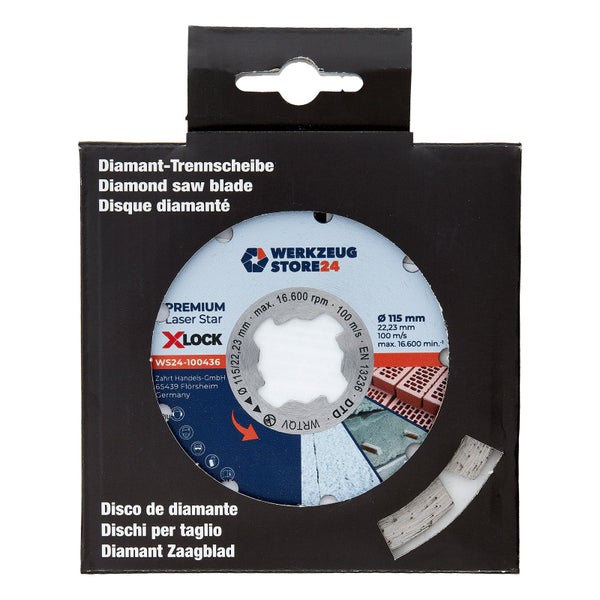 Diamanttrennscheibe in Verpackung