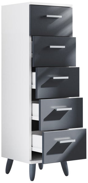 Midischrank Badmöbel Kommode Schubladen Landos M