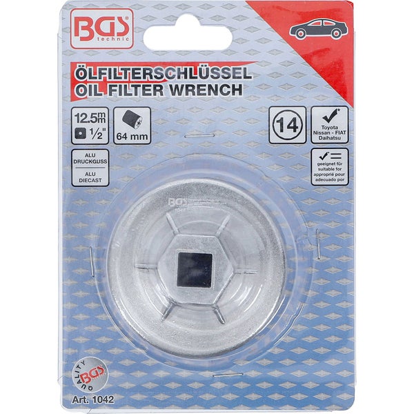 BGS Ölfilterschlüssel 14-kant Ø 64 mm für Daihatsu / Fiat / Nissan / Toyota - 1042