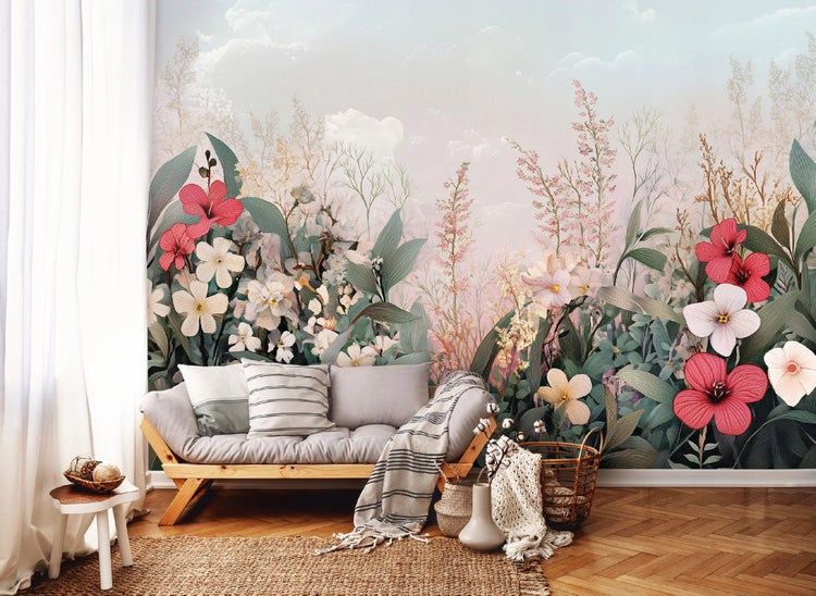 Fototapete Blumenwiese Blumen Natur Wohnzimmer Vlies Tapete 350x250 cm