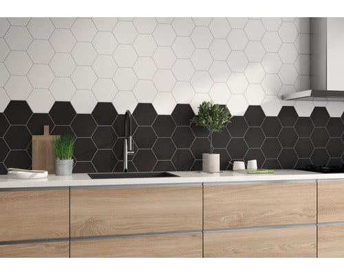 Hexagon Fliese Pamesa Mayfair Sechseck negro 19,8x22,8x1 cm