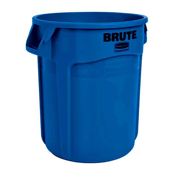 PROREGAL Rubbermaid Brute Runde Mehrzwecktonne Mit Belüftungskanälen 75,7 Liter HxØ 58,1 x 49,5 cm Aus Widerstandsfähigem Kunststoff Blau