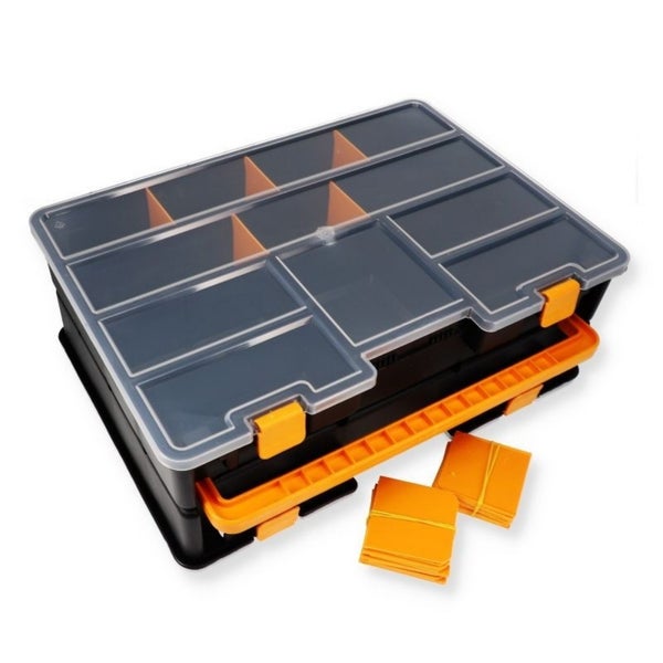 Sortimentskasten mit Fächern und Tragegriff