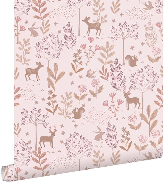 Tapetenrolle mit Waldtiermuster