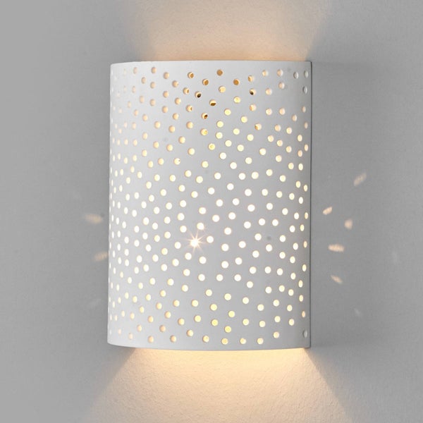 Lindby LED Deckenleuchte Jiru (Modern) in Weiß aus Gips/Ton (1 flammig, E14) - Lampe Deckenlampe Flurleuchte