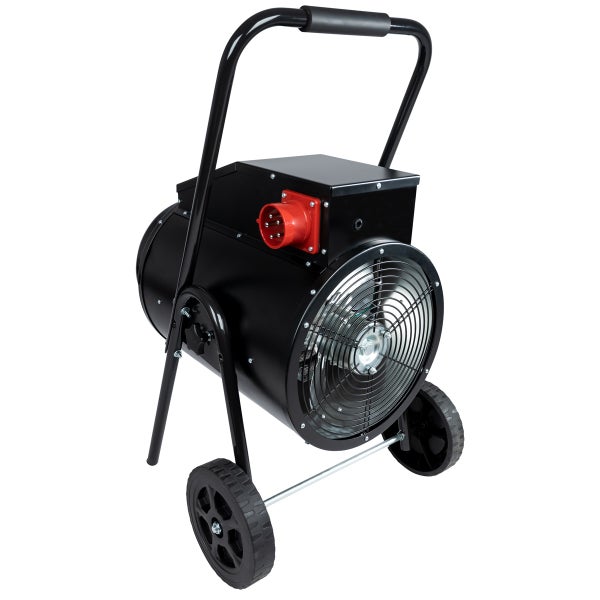 Heizlüfter mit Rädern und Tragegriff für den Transport