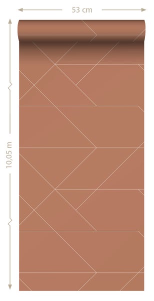 Tapetenrolle mit geometrischem Muster, 53 cm breit und 10,05 m lang