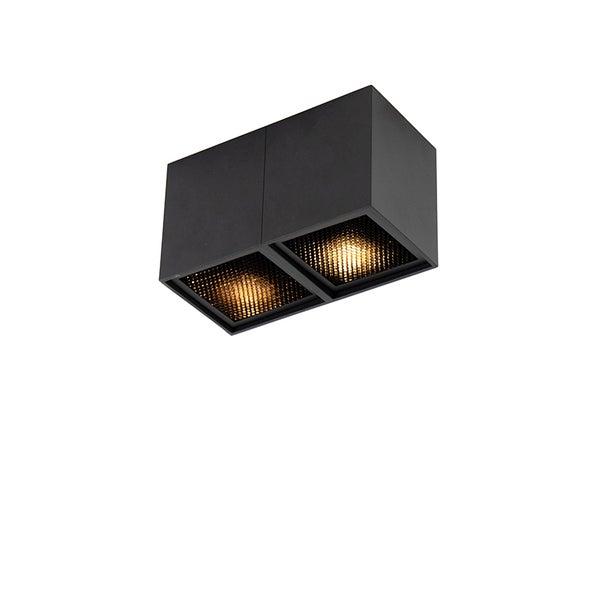 Designspot schwarz 2-flammig - Qubo Honey