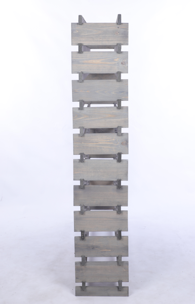 Weinregal VINOTECA FLEX PRO HxBxT 149x123x28cm 132 Flaschen auf 11 Ebenen Massives Kiefernholz Grau