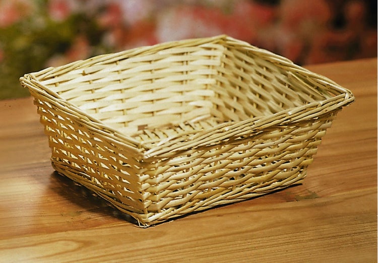 FRANK FLECHTWAREN | Schale Naturweiß, WEIDE, 26 x 21 x 9 cm