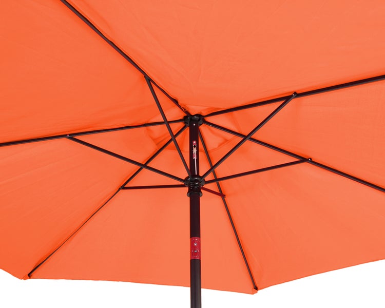 Ondis24 Marktschirm 230 cm terracotta 38 mm Rohr mit Kurbel, Sonnenschirm