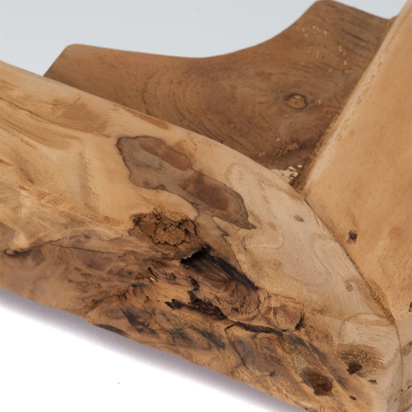 Wandspiegel India Teakholz, 50x50 cm naturfarben