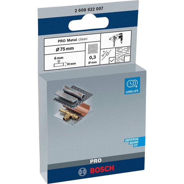 Bosch PRO Metal clean Scheibenbürste 75 x 0,30 mm gerader Schaft - 2608622007