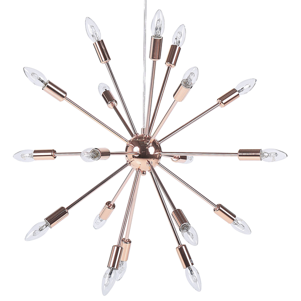 Sternförmige Deckenleuchte mit mehreren Leuchtmitteln