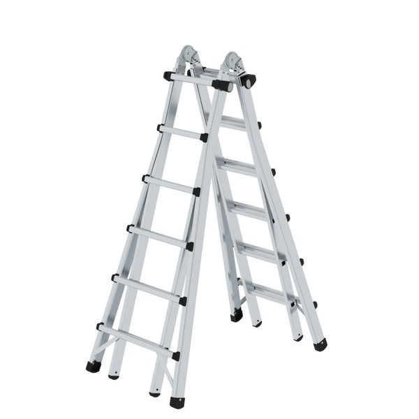 Mehrzweckleiter aus Aluminium im A-Zustand