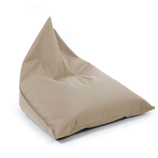 Sitzsack Outdoor für Balkon und Garten 'Der Sommerschlitten', Bean Bag mit EPS-Perlen Füllung, Relaxliege federleicht, Liegekissen, Bodenkissen für Kinder und Erwachsene in beige