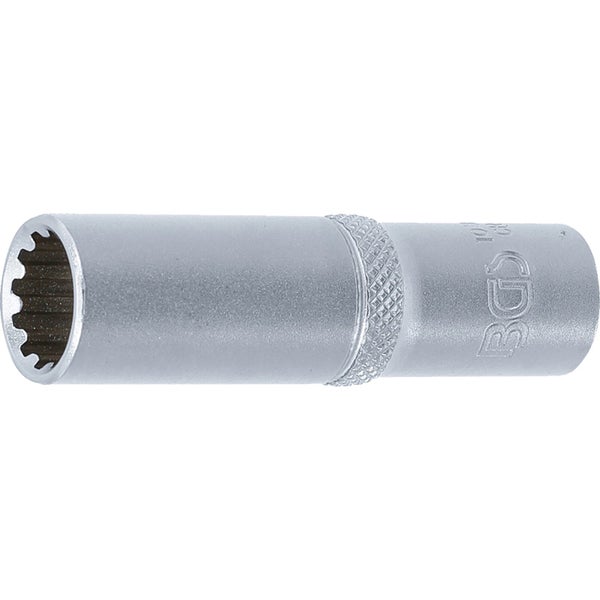 BGS Steckschlüssel-Einsatz Gear Lock tief Antrieb Innenvierkant 10 mm (3/8) SW 12 mm - 10352