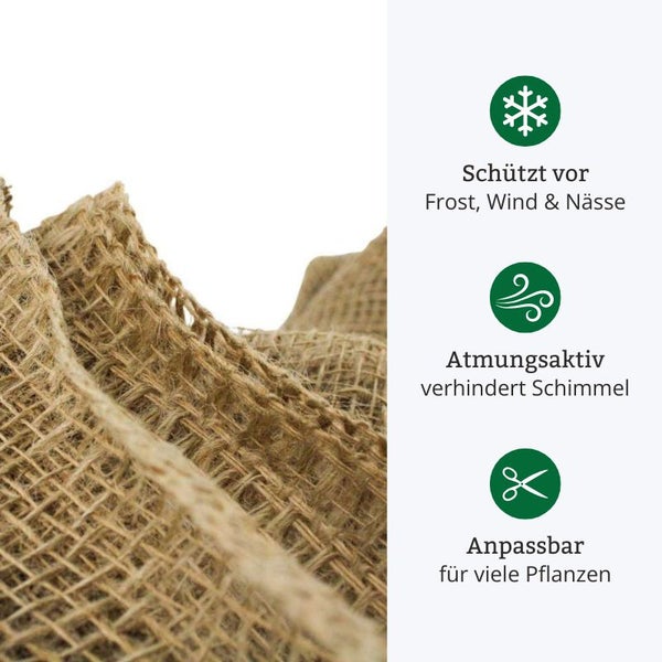 Pflanzenschutz vor Frost, Wind und Nässe; atmungsaktiv, verhindert Schimmel; anpassbar für viele Pflanzen.