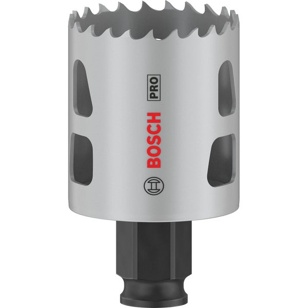 Bosch Lochsäge mit einem Durchmesser von 43 Millimetern und einer Höhe von 44 Millimetern.