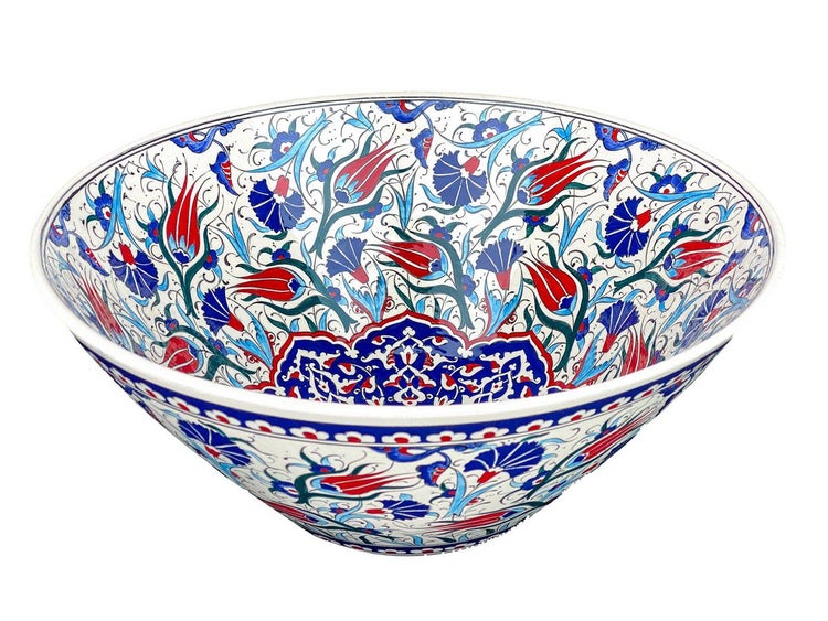 Dekorative Keramikschale mit Blumenmuster