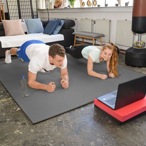 2 cm Dick: 1m² Bodenschutz Fitnessmatte - 4 Sportmatten 50 x 50 cm