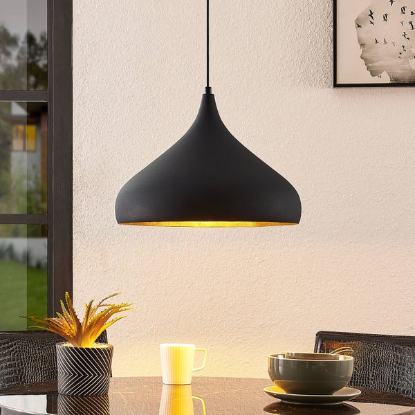 Arcchio Pendelleuchte Lunus (Modern) in Schwarz aus Metall (1 flammig, E27) - Deckenlampe Esstischlampe Hängelampe Hängeleuchte Wohnzimmerleuchte