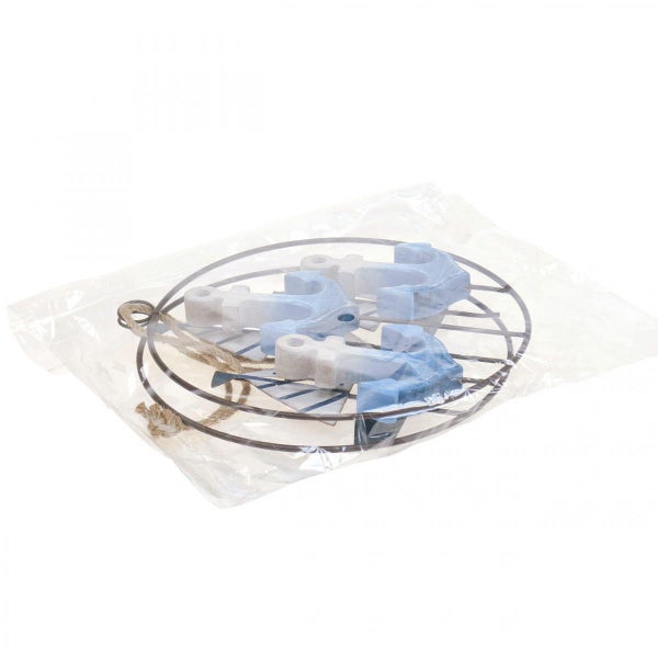 Dekorative Hängevorrichtung mit Ankern in einer transparenten Verpackung