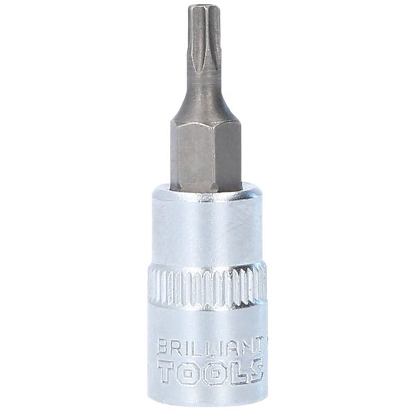 BRILLIANT TOOLS 1/4 Torx-Bit-Stecknuss mit Stirnlochbohrung TB15 - BT020982