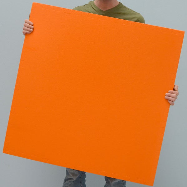 180x180 XL Trainingsmatte mit Rand - 4er Set 90x90 Bodenmatte Orange