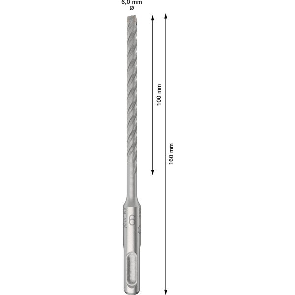 Bosch PRO SDS plus-5X Hammerbohrer 6 x 100 x 160 mm - 2608833892