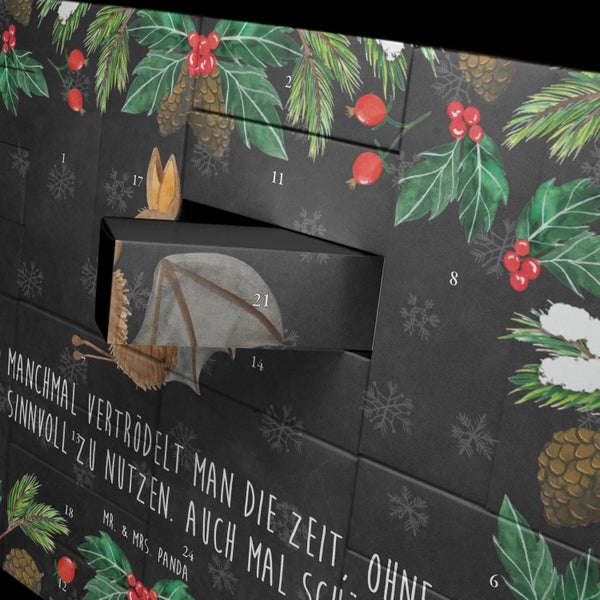 Mr. & Mrs. Panda Befüllbarer Adventskalender Fledermaus Sitzen - Schwarz