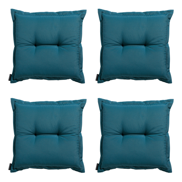 Sitzkissen Panama seeblau - Ca. 50x50 cm - 4er-Set