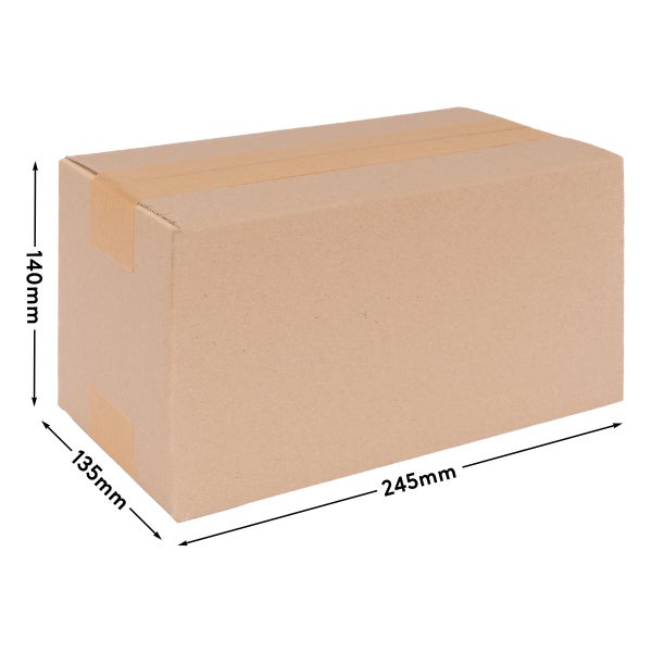 25 Faltkartons 240 x 130 x 130 mm, 1 wellige Kartonverpackungen KK 22