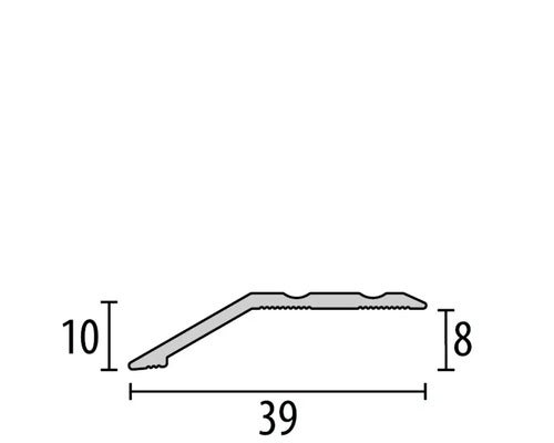 Ausgleichsprofil 244SK selbstklebend, Alu eloxiert silber 100 cm