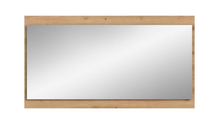 Rechteckiger Spiegel mit Holzrahmen