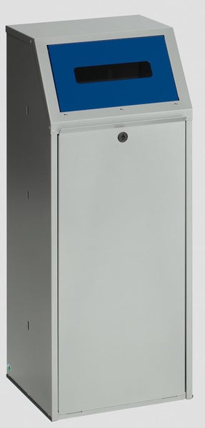 PROREGAL Robuster Wertstoffsammler Mit Klapptür Für Papier 70 Liter HxBxT 100 x 40 x 40 cm Verzinkter Stahl Grau