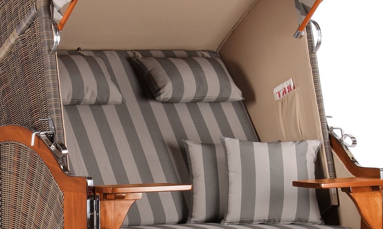 Strandkorb Nordstrand Mahagoni PE grey Dessin 537