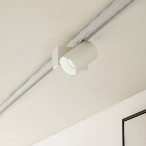 Lindby LED Stromschienenleuchte Linaro/Brinja (Modern) in Weiß aus Aluminium (1 flammig, ) - 1-Phasen Stromschiene Stromschienenstrahler Wohnzimmerleuchte