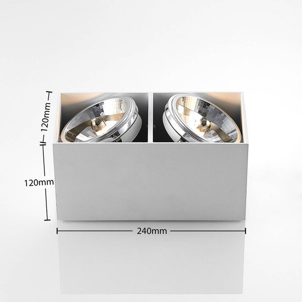 Arcchio Deckenlampe Jarle (Modern) in Weiß aus Aluminium (2 flammig, G9) - Deckenleuchte Lampe Wohnzimmerleuchte