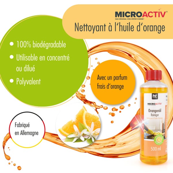 Microactiv Orangenöl Reiniger Flasche, 500 ml