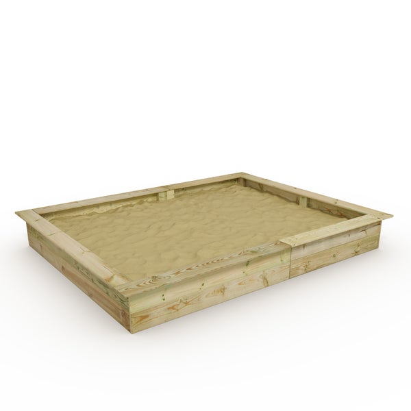 WICKEY King Kong 195 x 250 cm Sandkasten Sandkiste mit Sitzbank Garten Kinder Buddelkiste