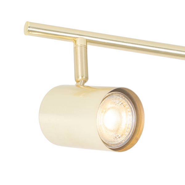 Goldfarbene Deckenleuchte mit LED-Spot