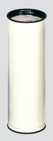 PROREGAL Klassischer Runder Ascher Mit Sieb Optimal Für Alle Raucherzonen HxBxT 66 x 23 x 23 cm Verzinkter Stahl Weiß