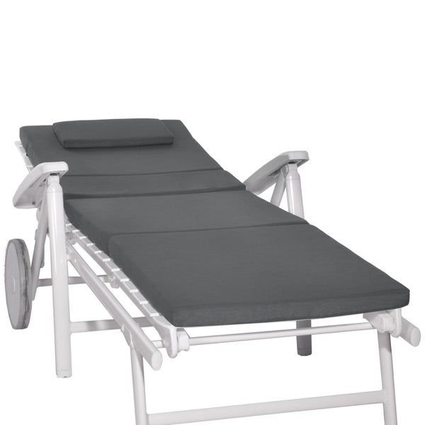 Beautissu Loft RL Rollliegenauflage 200x60x5cm Graphitgrau