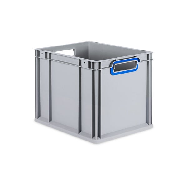 PROREGAL Eurobox Nextgen Color HxBxT 32 x 30 x 40 cm 30 Liter Griffe Blau Offen Glatter Boden Eurobehälter Transportbox