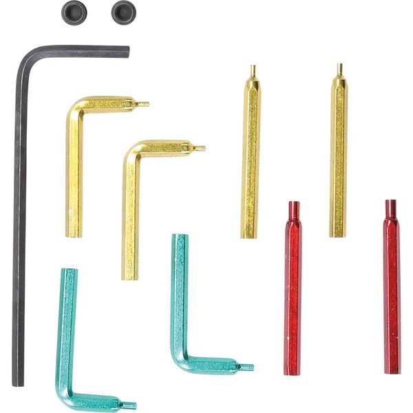 Verschiedene Innensechskantschlüssel und Stifte