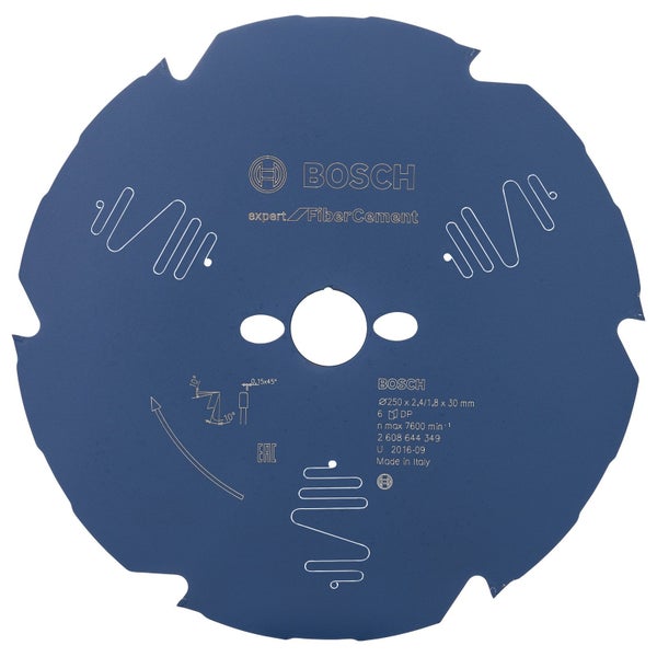 Bosch Logo Expert FiberCement Sägeblatt mit 250 Millimeter Durchmesser