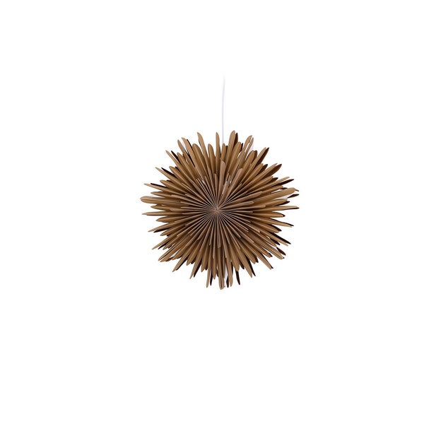 Sälen Weihnachtsstern mit Licht Papier Ø35 cm Pendelleuchte braun. 35 X 18 X 35 cm
