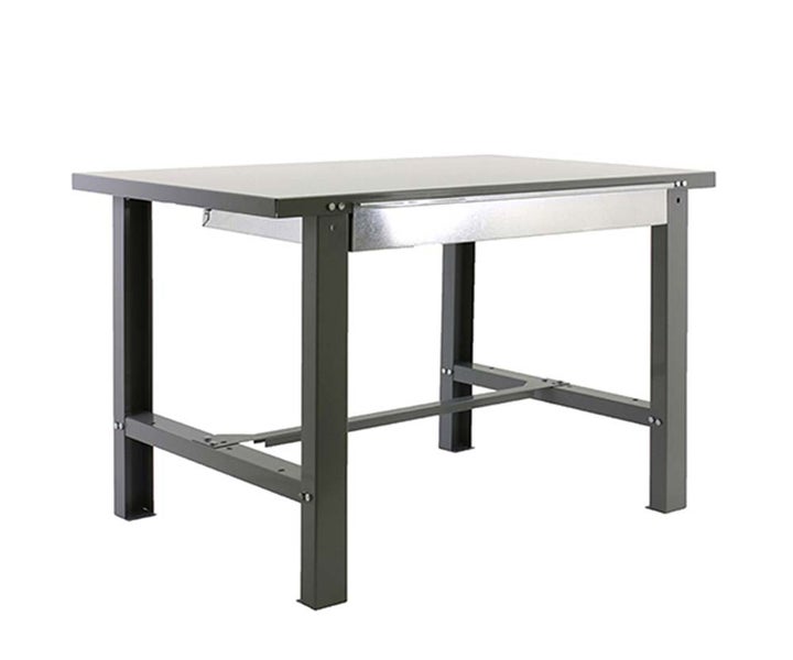 PROREGAL Werkbank Buffalo Metal mit Schublade HxBxT 83 x 180 x 73 cm Traglast 600 kg Grau