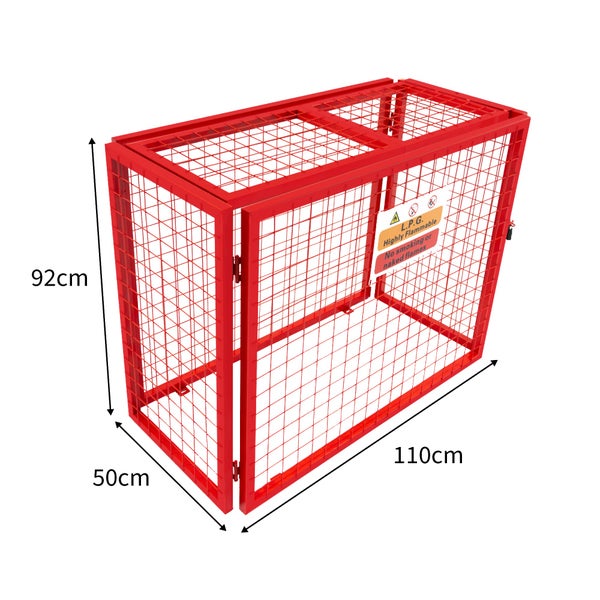 Zusammenklappbarer Gasflaschenschrank - 110cm x 92cm x 50cm